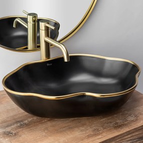 Fürdőszobai csaptelep Rea Lungo Brush Gold high