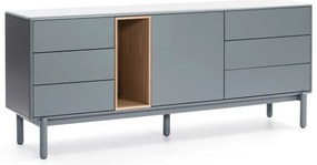 Kék-szürke alacsony komód 180x76 cm Corvo – Teulat