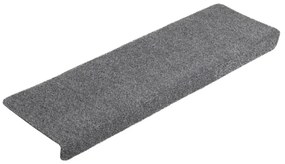 5 db tűlyukasztott világosszürke lépcsőszőnyeg 65x21x4 cm