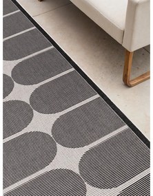 Fekete-fehér kültéri-beltéri futószőnyeg 80x250 cm Duet Bowen – NORTHRUGS