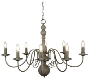 Searchlight 2268-8GY - Csillár láncon GREYTHORNE 8xE14/40W/230V