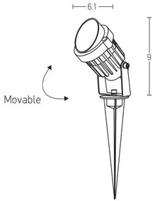 Zambelis E153 - LED Kültéri lámpa LED/5W/230V IP65 antracit