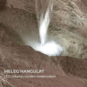 Blumfeldt Stonehenge XL, napelemes szökőkút, LED világítás, polyresin, lítium-ion akkumulátor