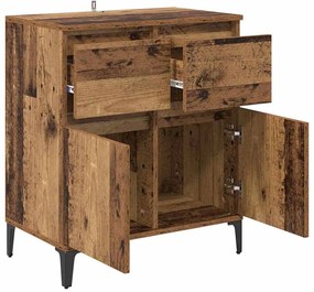 Széf fiókkal Öreg fa 60 x 35 x 70 cm Műszaki fa és vas