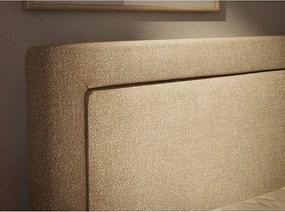 Bézs ágyneműtartós boxspring ágy 180x200 cm Fresco – Maison de Rêve