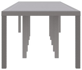 Kerti Asztal Világosszürke 350x100x73 cm Poly Rattan