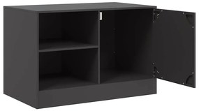 fekete acél TV-szekrény 67 x 39 x 44 cm