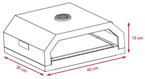 PizzaBox/ FIREBOX Pizzasütő kemence