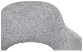 Világosszürke kárpitozott étkezőfotel szett 2 db-os Rowley – Unique Furniture