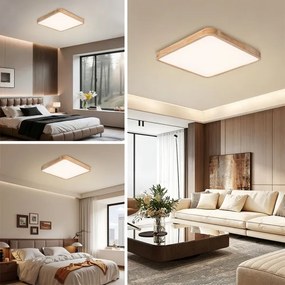 Brilagi - dimmelhető LED lámpatest WOODLINE SQUARE LED/80W/230V tölgy 60x60 cm + távirányító