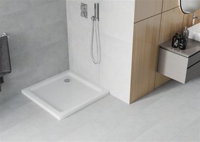 Mexen  Slim Akril masszív zuhanytálca    100 x 100 cm, fehér+szifon króm - 40101010 Akril zuhanytálca
