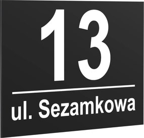 Rozsdamentes Fekete Címtábla Házszámmal Alumínium Házszámok
