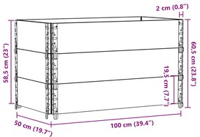 vidaXL barna tömör fenyőfa kerti növénytartó 100 x 50 cm