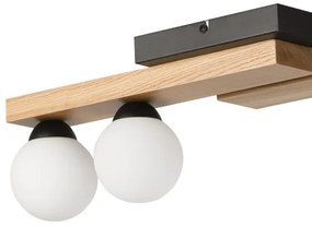 Csillár zsinóron CORTINA 2xE27/15W/230V + 2xG9/5W/230V fekete/tölgy