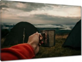 Vászonkép 90x60 Fém túlélő bögre