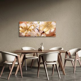 Kép - Arany virágok (120x50 cm)