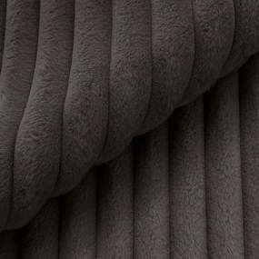 Sötétszürke kordbársony sarokkanapé (bal oldali-U alakú) Justin – Ropez