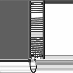 Mexen Mars elektromos radiátor 1200 x 400 mm, 400 W, fekete - W110-1200-400-6400-70