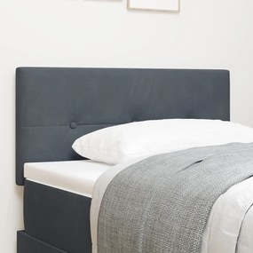 LED Fejtámla Gombos Ráncolt Sötétszürke 100 cm Bársony