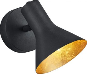 Fekete fém fali lámpa ø 11 cm Nina – Reality