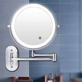 Kozmetikai tükör Led világítással 1X/5X nagyítással,FÜRDŐSZOBAI Tükör