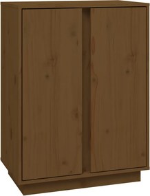 vidaXL mézbarna tömör fenyőfa tálalószekrény 60x35x80 cm