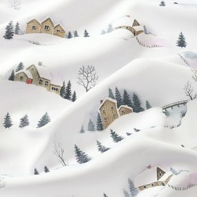 Goldea karácsonyi dekoratív drapéria - téli táj 280x150 cm