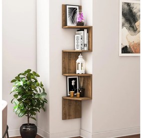 Sarokfalipolc DESALDO 155,2x29,6 cm barna