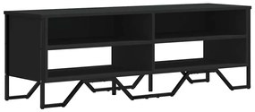 fekete szerelt fa TV-szekrény 122 x 34 x 41 cm