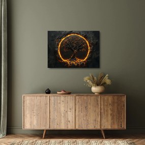 Üveg kép – Életfa lávában II. (70x50 cm)