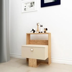 Éjjeli szekrényke SNEKER 60x48,6 cm bézs/atlanti fenyő