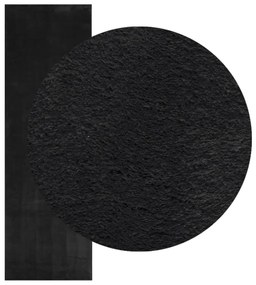 HUARTE fekete rövid szálú puha és mosható szőnyeg 80 x 250 cm