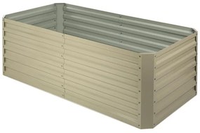 Blumfeldt High Grow Straight, magaságyás, 180 x 60 x 90 cm, 970 l, cinkelt acél, bézs