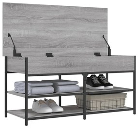 szürke sonoma színű szerelt fa cipőpolc 100 x 42,5 x 50 cm