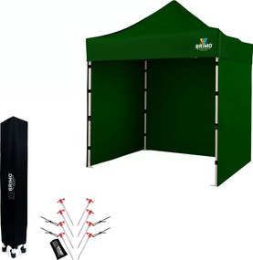 Gemini povedal Pop-up pavilon 2x2 m acél | Profi háttér Felállítva 45 mp alatt. - plusz 3 oldalfal - Zöld