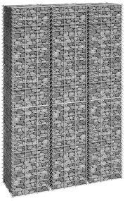 3 db vas gabion magaságyás 30 x 30 x 150 cm