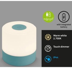 Briloner 7461010 - LED Dimmelhető Asztali lámpa tölthető LED/2W/5V IP44 kék