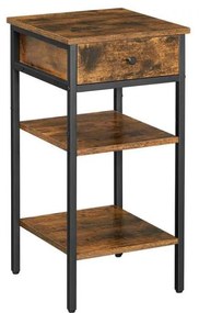 Éjjeliszekrény ARIN barna/fekete