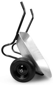 DAMO horganyzott talicska, max. kapacitás 100l/150kg, 2 gumiabroncs, ezüst/fekete