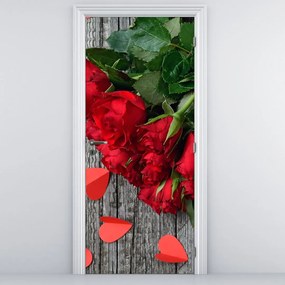 Fotótapéta ajtóra - Csokor rózsa (95x205cm)