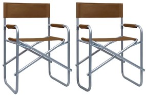 vidaXL 2 db barna acél rendezői szék