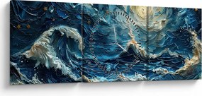Kép - Az ég és a tenger festése (órával) (90x30 cm)