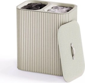 Bézs bambusz szennyeskosár 2x45 l Tota Luxe – Joseph Joseph