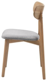 Világosszürke-natúr színű étkezőszék Elim – Unique Furniture