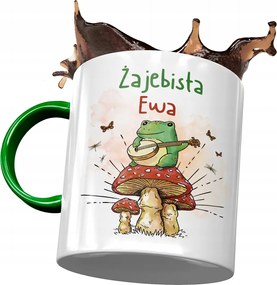 Zöld Bögre Éva Barátnő Feleség Ajándék Nyomtatott Fotóval