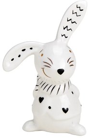 Kerámia nyuszi BUNNY BACK 10 cm fehér