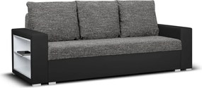 MILAN II Háromszemélyes kinyitható kanapé Szürke/fekete