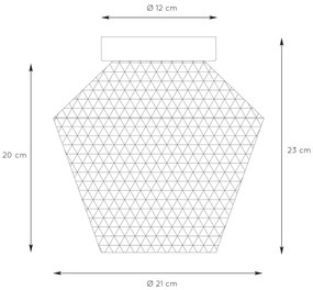 Lucide 03134/01/62 - Mennyezeti lámpa ROSALIND 1xE27/40W/230V