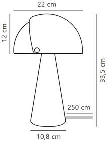 DFTP by Nordlux - Asztali lámpa állítható lámpabúrával ALIGN 1xE27/25W/230V fekete