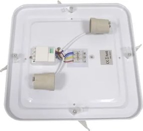 WILTON mennyezeti lámpatest érzékelővel 2xE27/60W/230V 33x33 cm antracit